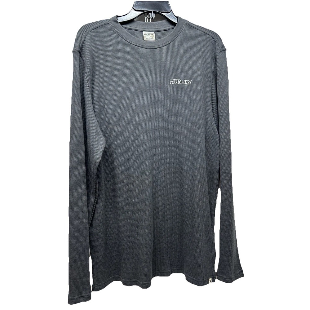 Hurley Naturals Men's XL Long Sleeve Grey Islander Thermal Shirt (D1)